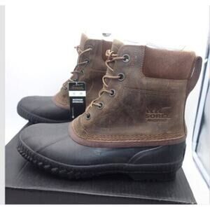 NEW Sorel Cheyanne II Waterproof Duck Boots Tabacco Brown Black Men's 9.5